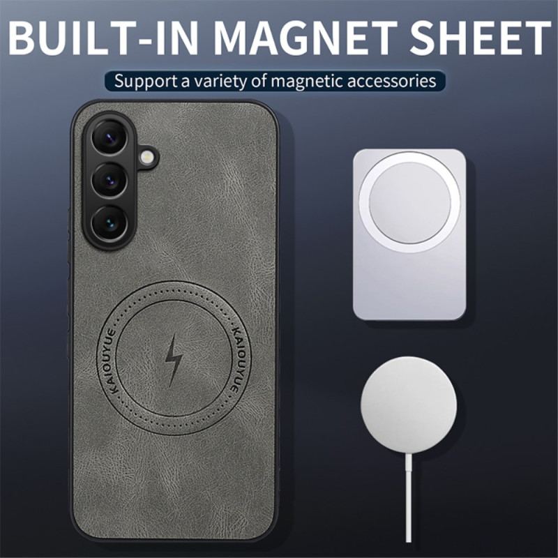Coque Samsung Galaxy S25 FE MagSafe Effet Cuir Nappa