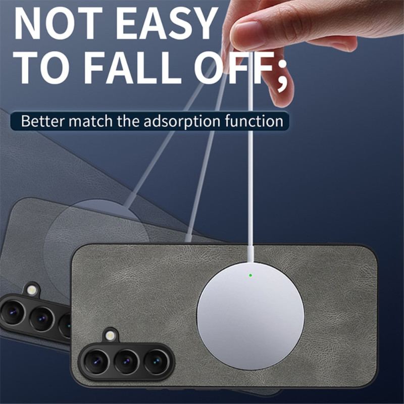 Coque Samsung Galaxy S25 FE MagSafe Effet Cuir Nappa
