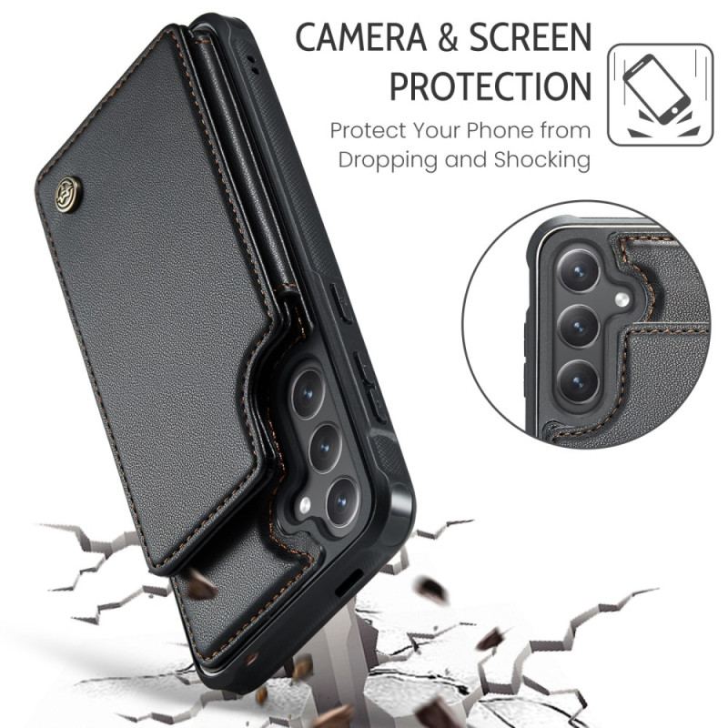 Coque Samsung Galaxy S25 FE Portefeuille avec Blocage RFID