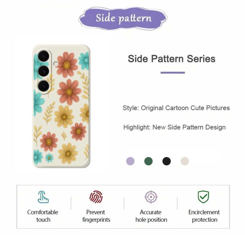 Coque Samsung Galaxy S25 FE Silicone Fleurs