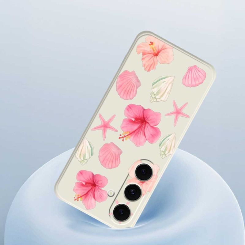 Coque Samsung Galaxy S25 FE Silicone Fleurs et Coquillages