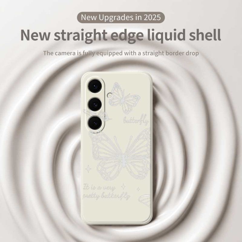 Coque Samsung Galaxy S25 FE Silicone Papillon Blanc