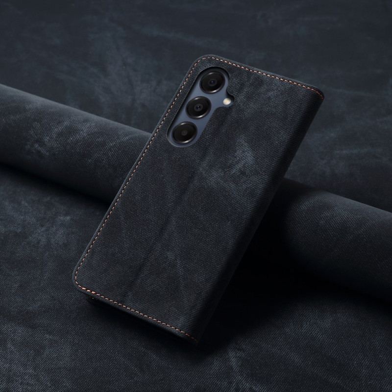 Flip Cover Samsung Galaxy S25 FE Tissu Jeans
