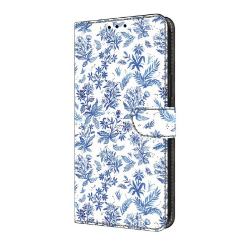 Housse Samsung Galaxy S25 FE Fleurettes Bleues