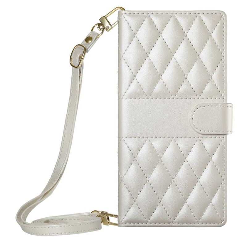 Housse Samsung Galaxy S25 FE Matelassée avec Sangles