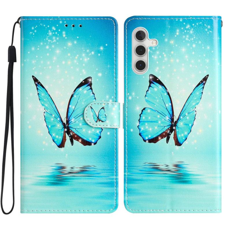 Housse Samsung Galaxy S25 FE Papillon Bleu