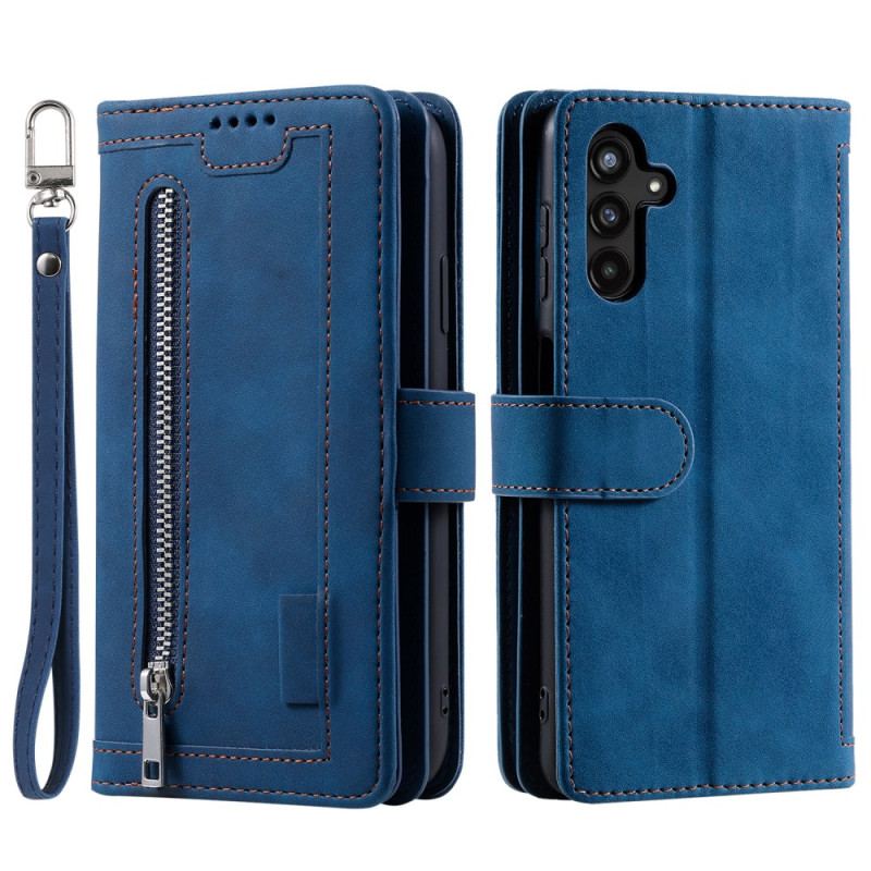 Housse Samsung Galaxy S25 FE Porte-cartes et Fermeture Éclair