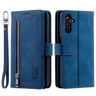 Housse Samsung Galaxy S25 FE Porte-cartes et Fermeture Éclair