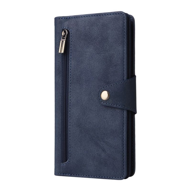 Housse Samsung Galaxy S25 FE Portefeuille avec Fermeture Éclair