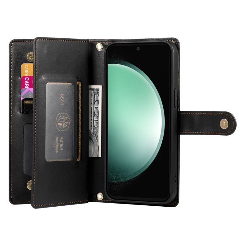 Housse Samsung Galaxy S25 FE Portefeuille et Lanières