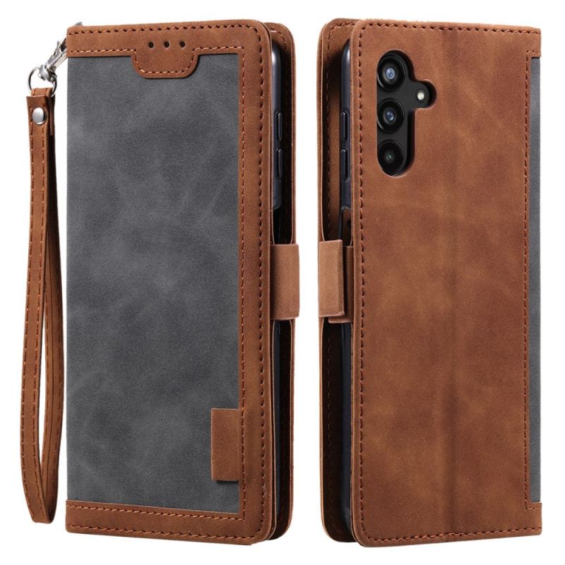 Housse Samsung Galaxy S25 FE Portefeuille RFID à Lanière