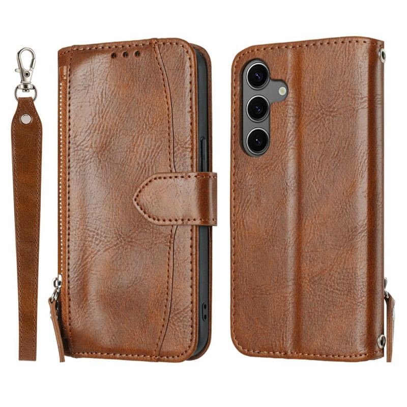 Housse Samsung Galaxy S25 FE Portefeuille Vintage