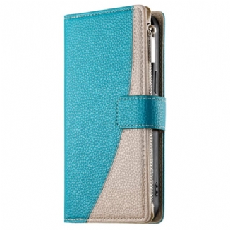 Housse Samsung Galaxy S25 FE Portefeuille Zippé en Cuir avec Sangles