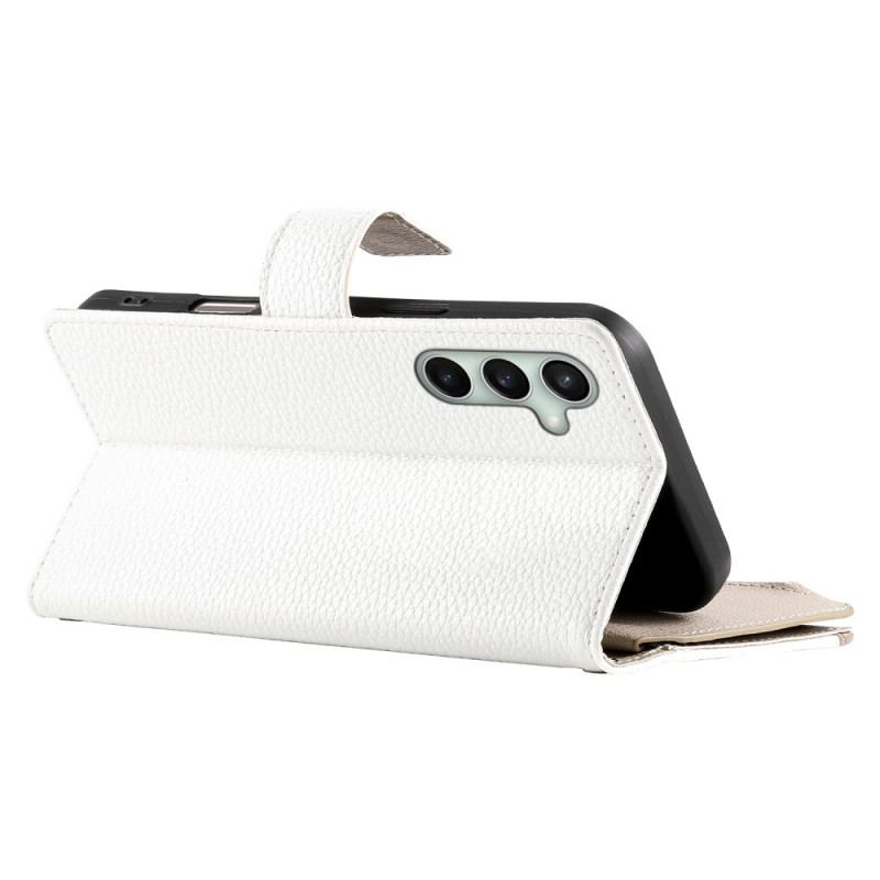 Housse Samsung Galaxy S25 FE Portefeuille Zippé en Cuir avec Sangles