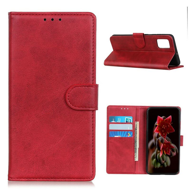 Housse Realme 7 Pro Effet Cuir Mat Rétro