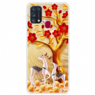 Coque Samsung Galaxy M31 Arbre Doré