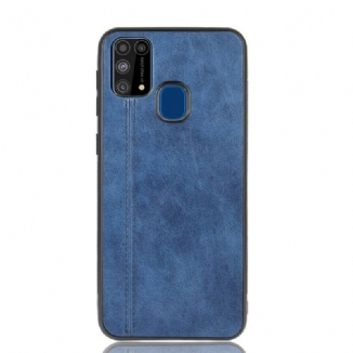 Coque Samsung Galaxy M31 Effet Cuir Couture