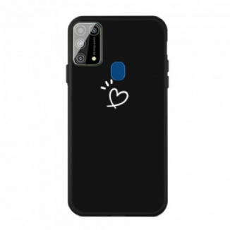 Coque Samsung Galaxy M31 Silicone Coeur Battant