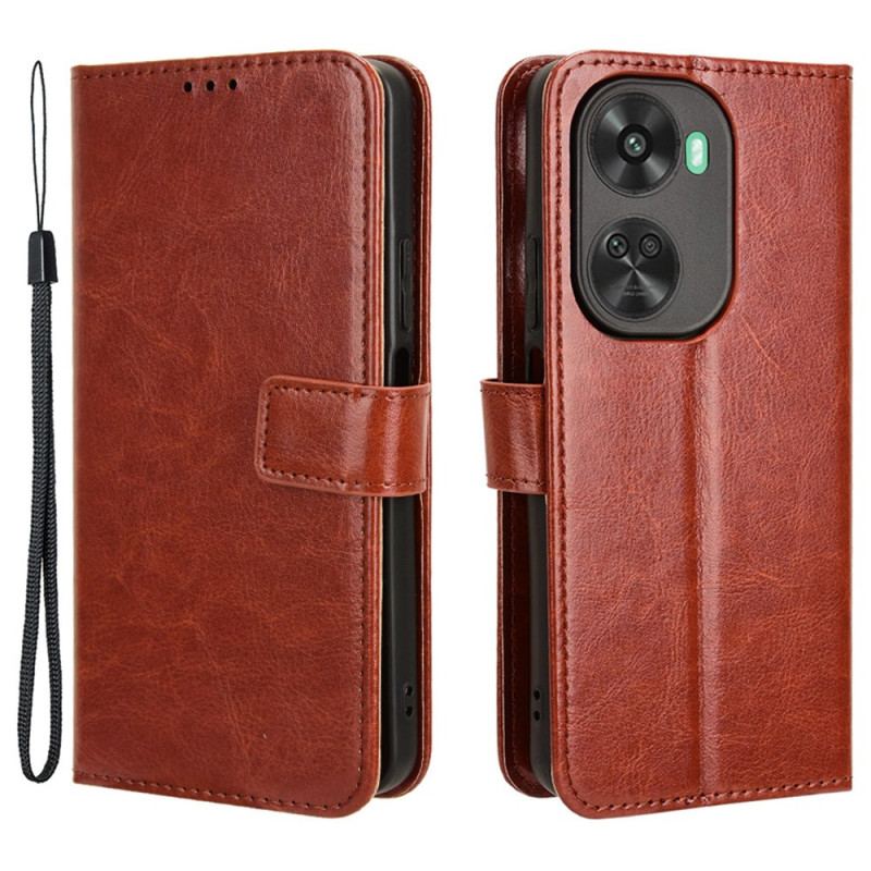 Housse Huawei Nova 12 SE Simili Cuir Flashy à Lanière