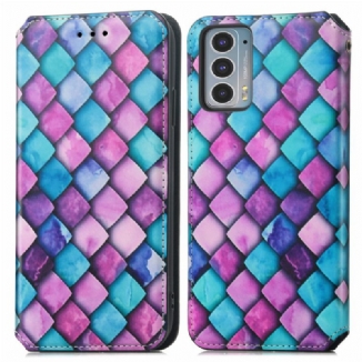 Flip Cover Motorola Edge 20 Motif Coloré Surprenant