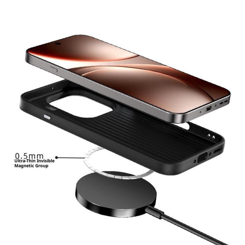 Coque Oppo Find X9 5G MagSafe avec Texture Micro-Embossée ABEEL