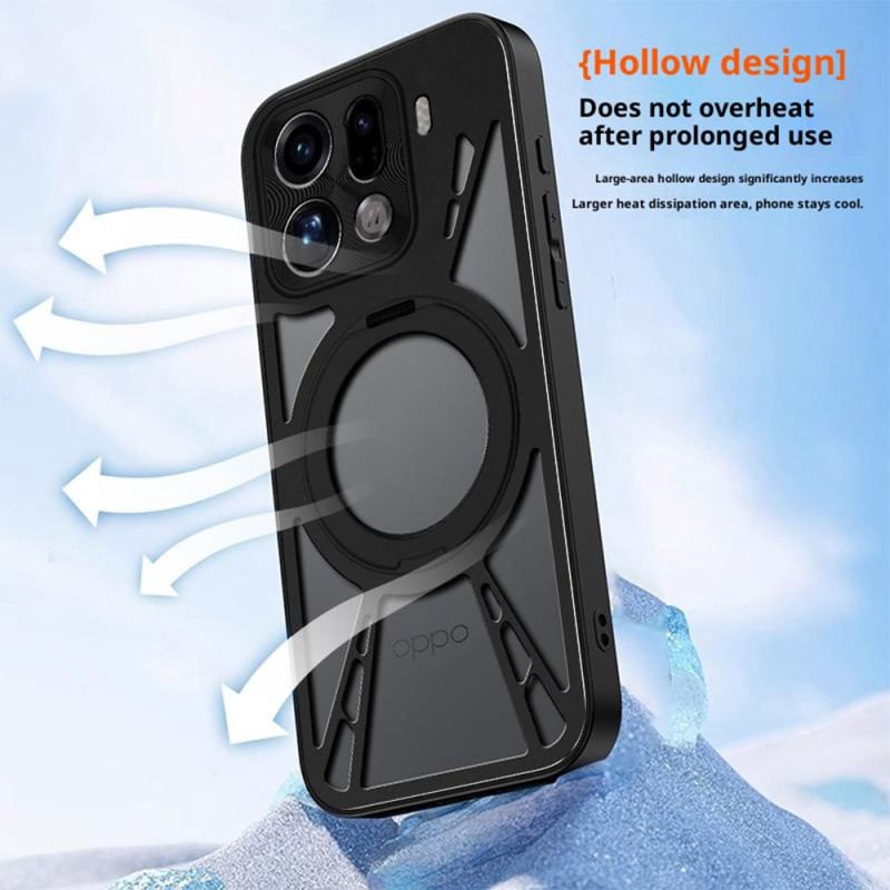 Coque Oppo Find X9 5G Support Magnétique Rotatif et Dissipation Thermique