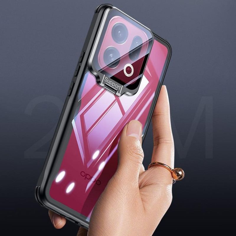 Coque Oppo Find X9 5G Transparente avec Support Intégré et Protection Caméra