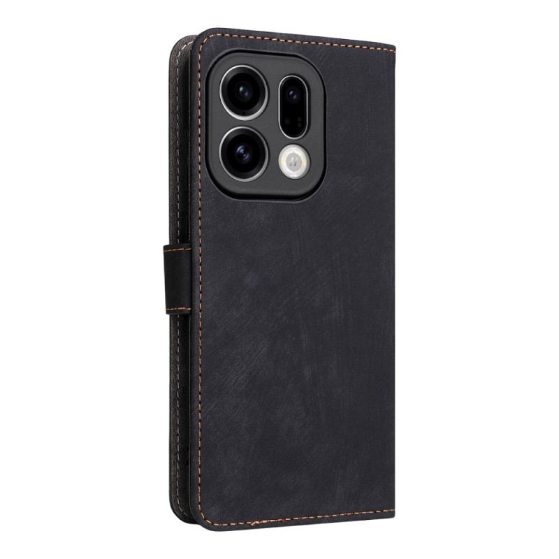 Housse Oppo Find X9 5G Effet Daim à Lanière