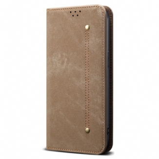 Flip Cover Vivo X200 FE Tissu Jeans