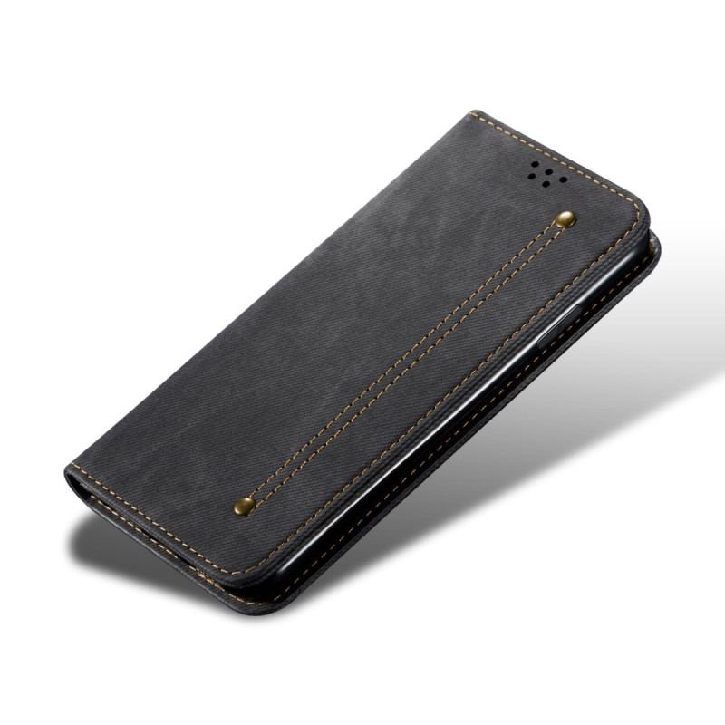 Flip Cover Vivo X200 FE Tissu Jeans