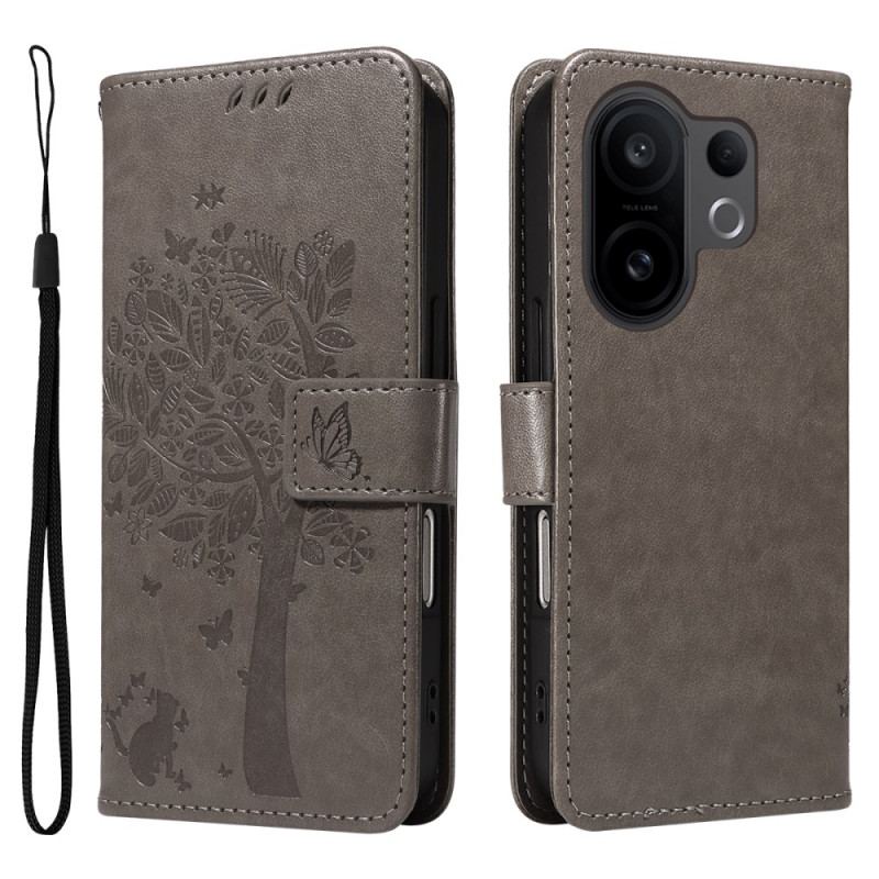 Housse Vivo X200 FE Chat et Arbre