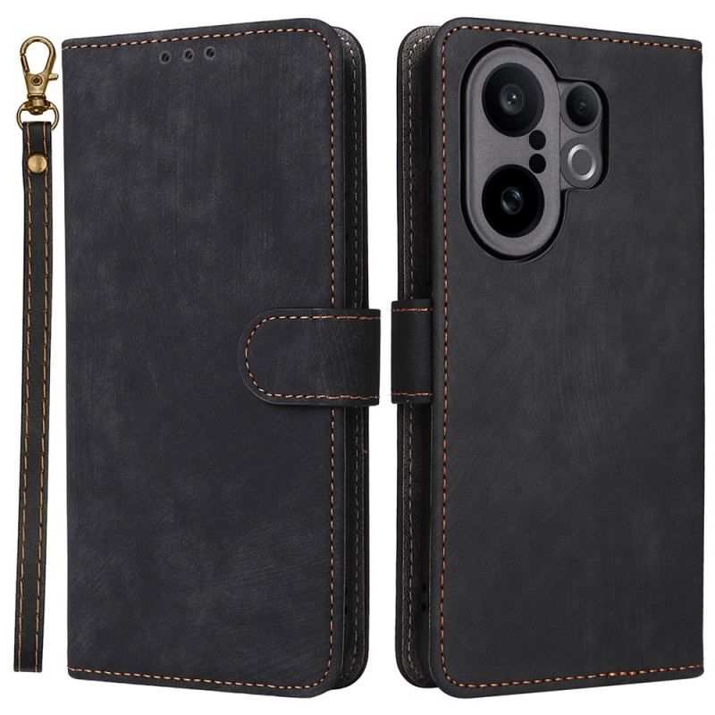 Housse Vivo X200 FE Effet Daim à Lanière