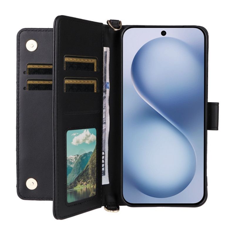 Housse Vivo X200 FE Matelassée avec Lanière et Bandoulière