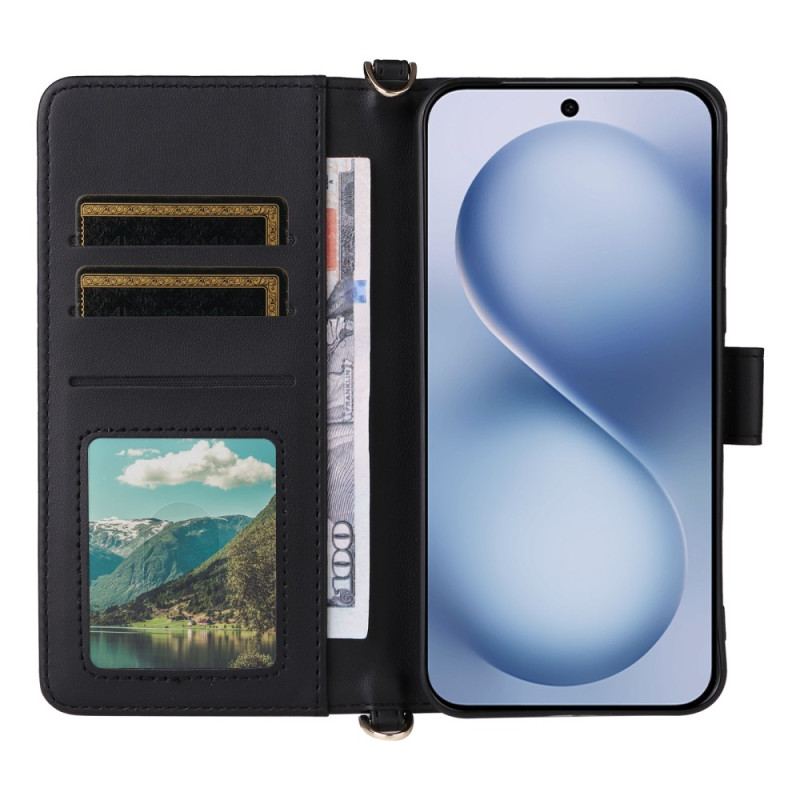 Housse Vivo X200 FE Matelassée avec Lanière et Bandoulière