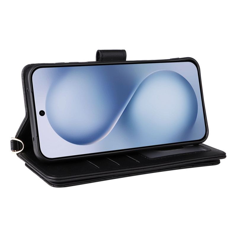 Housse Vivo X200 FE Matelassée avec Lanière et Bandoulière