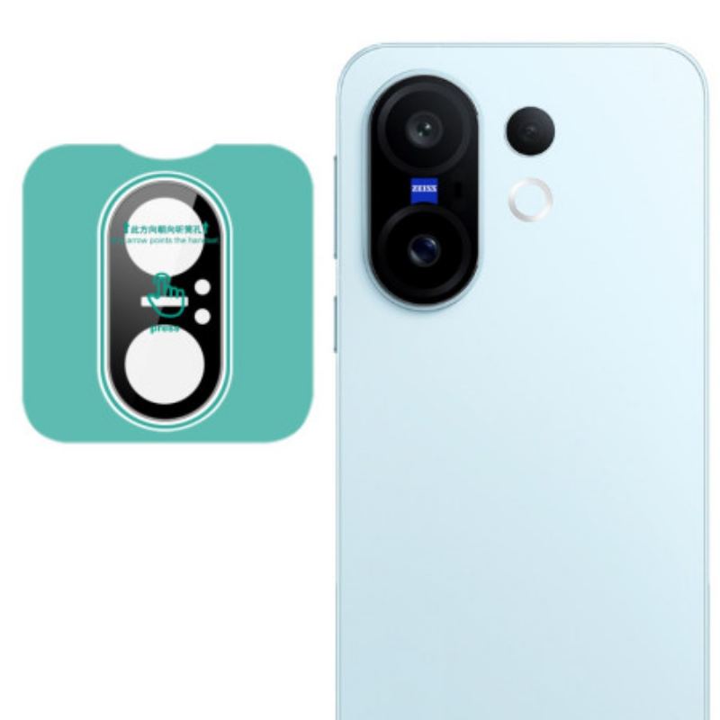 Lentille de Protection en Verre Trempé pour Vivo X200 FE Cadre de Positionnement Automatique (version noire)
