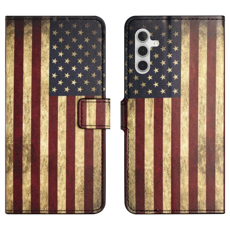 Housse Samsung Galaxy A15 5G Drapeau Américain Vintage