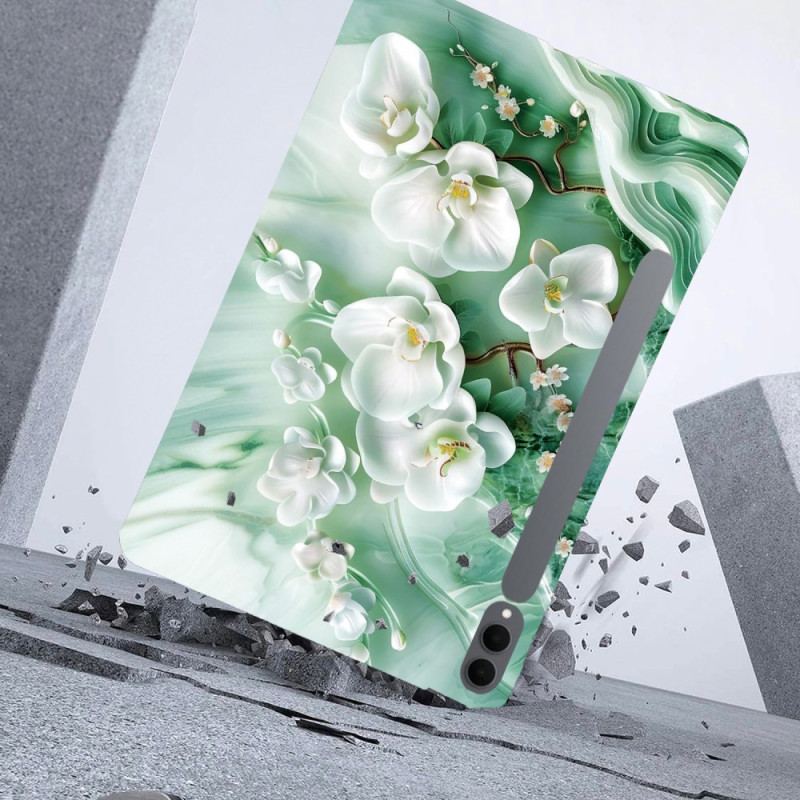 Coque Samsung Galaxy Tab S11 Ultra Fleurs de Jade
