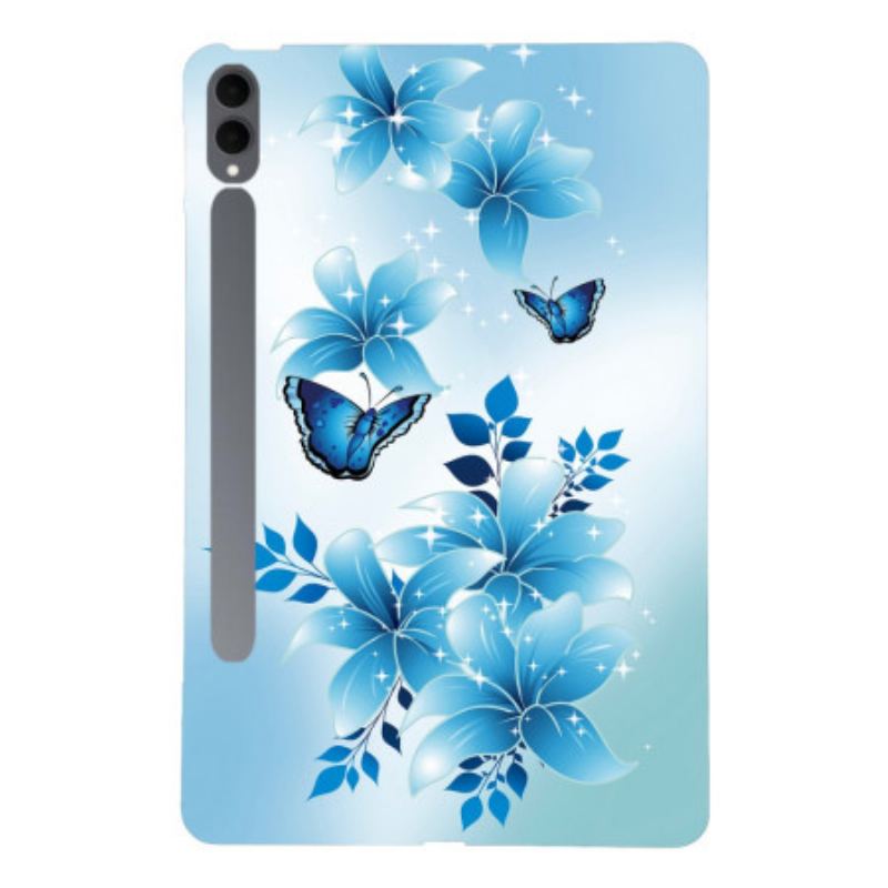 Coque Samsung Galaxy Tab S11 Ultra Papillons Bleus