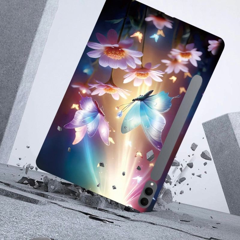Coque Samsung Galaxy Tab S11 Ultra Papillons sous la Lumière
