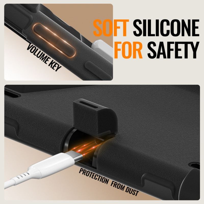 Coque Samsung Galaxy Tab S11 Ultra Triple Protection avec Poignée Rotative à