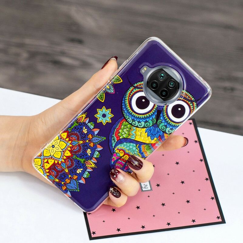 Coque Xiaomi Mi 10T Lite 5G / Redmi Note 9 Pro 5G Hibou Mandala Fluo