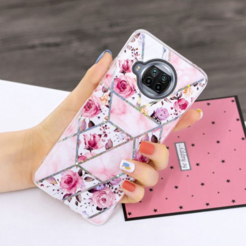 Coque Xiaomi Mi 10T Lite 5G  / Redmi Note 9 Pro 5G Marbrée Fleurs