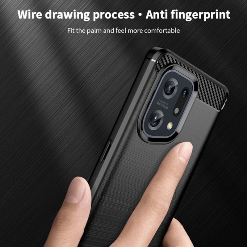 Coque Oppo Find X5 Fibre Carbone Brossée MOFI