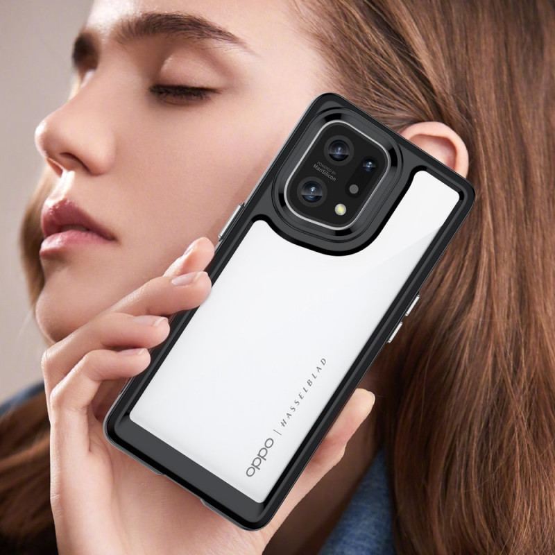 Coque Oppo Find X5 Hybride Rebords Colorés