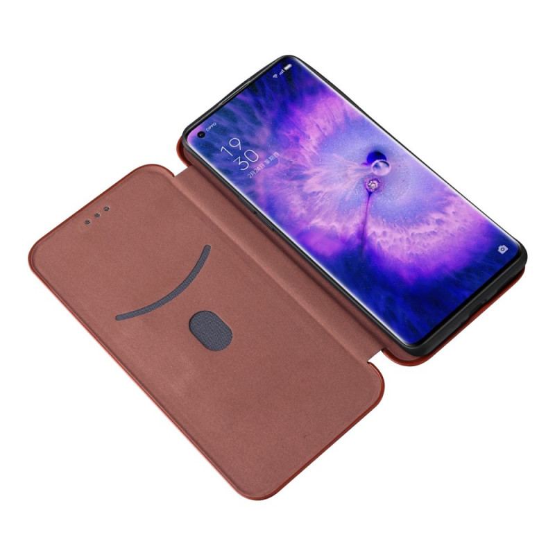 Flip Cover Oppo Find X5 Fibre Carbone
