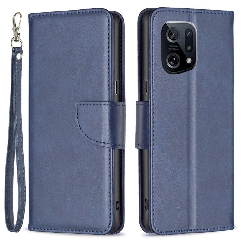 Housse Oppo Find X5 Fermoir Oblique