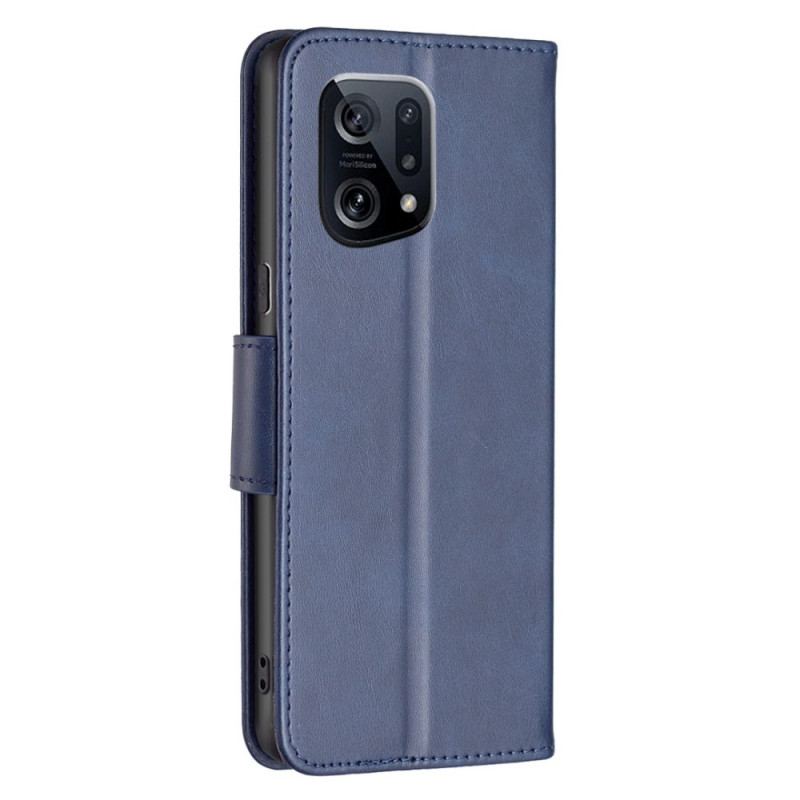 Housse Oppo Find X5 Fermoir Oblique