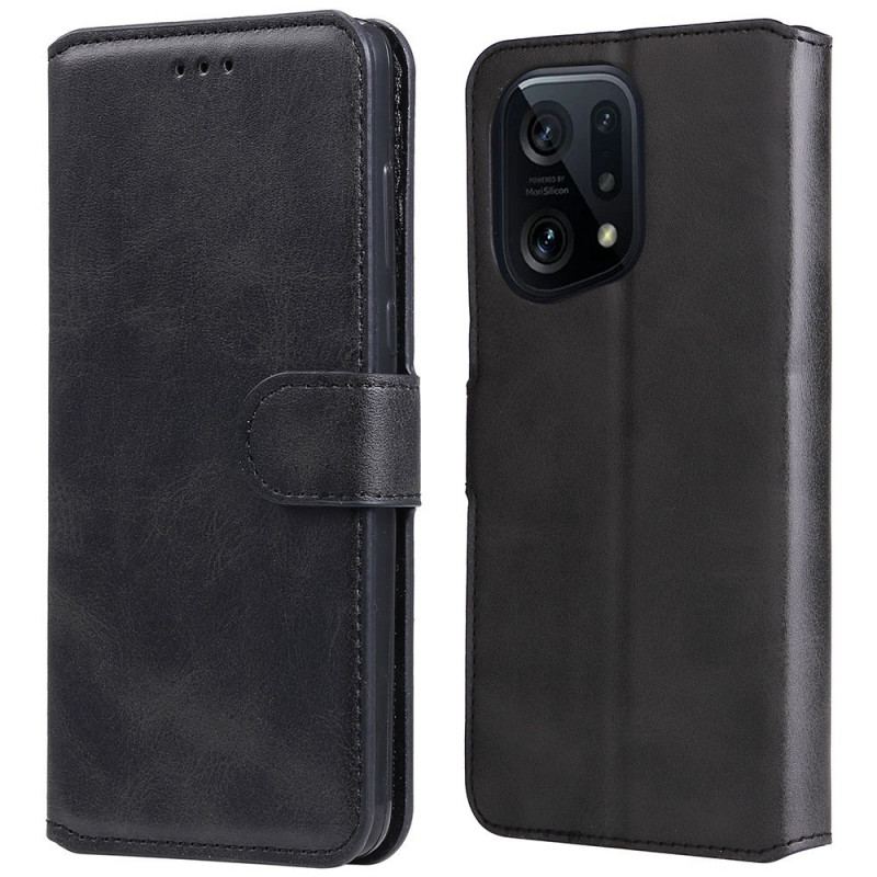 Housse Oppo Find X5 Style Cuir