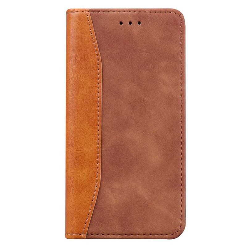 Flip Cover Huawei P Smart 2020 Effet Cuir Business Bicolore